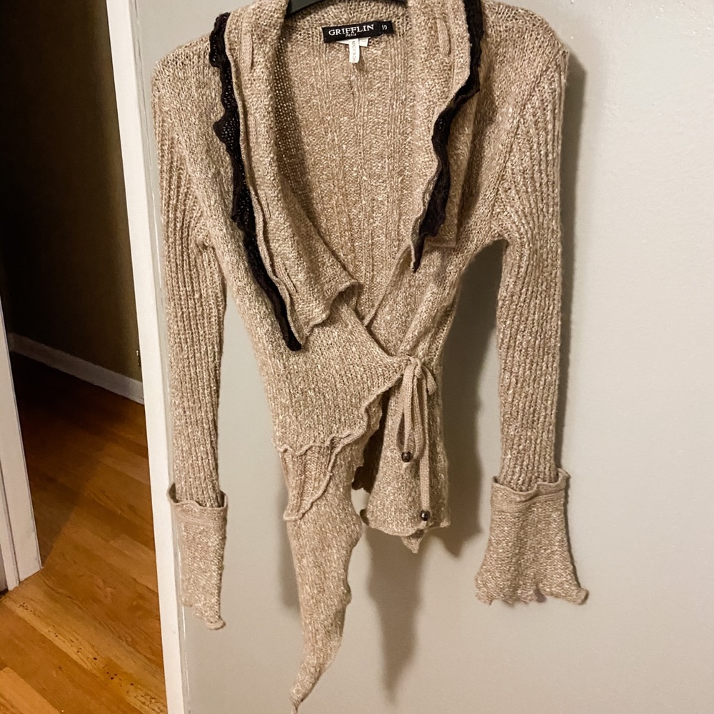 Grifflin Paris Boutique Brown Cardigan, S